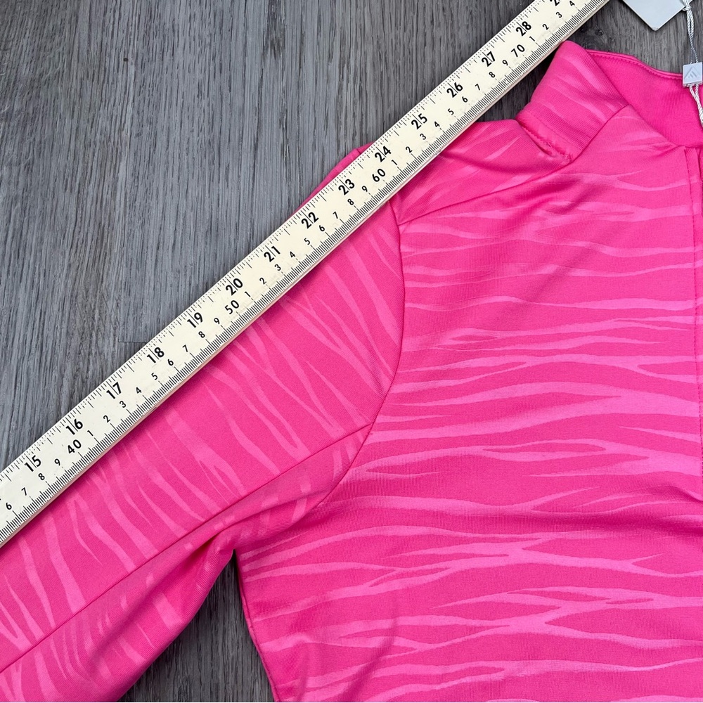 New Levelwear Pullover Jacket 1/4 Zip Womens Small Pink Laurel Valley Golf Club - Picture 10 of 11